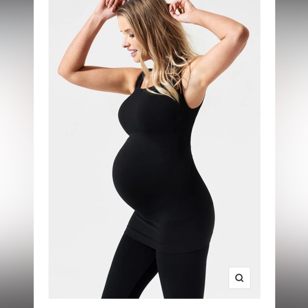 NEW NWT MATERNITY BLANQI Everyday Belly Support Tank Top in Black Medium!